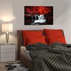 Conipit Black White and Red Wall Art Red Tree Waterfall