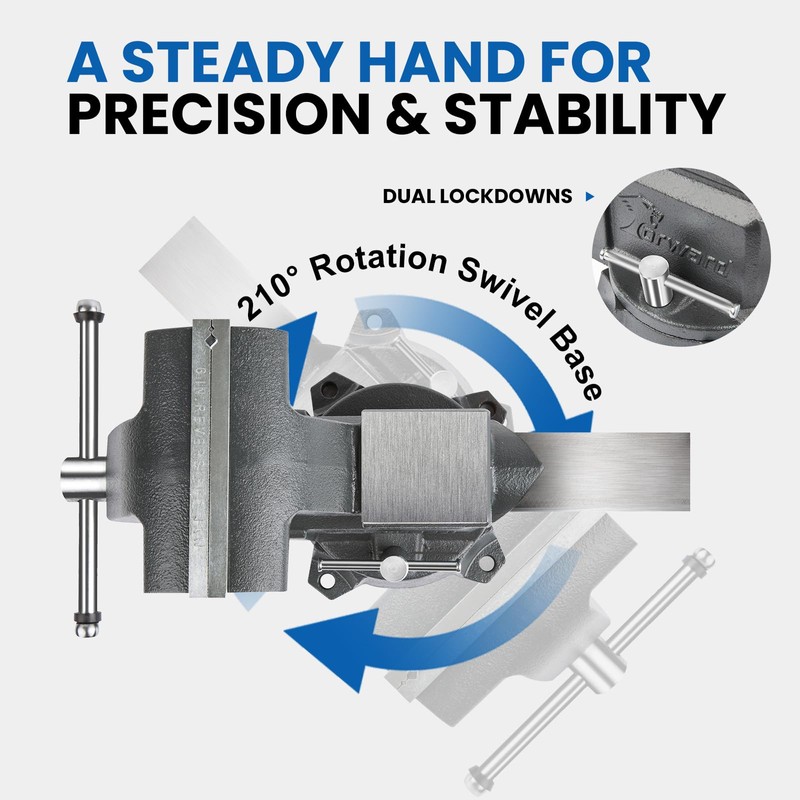Forward CR50A-5.5In Bench Vise Heavy Duty Vice with Anvil and