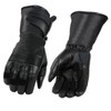 Milwaukee Leather MG7550 Men's Black Cowhide Leather Gauntlet Motorcycle Hand