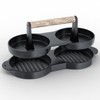 KEESHA Double Burger Press, Cast Iron Hamburger Press Patty Maker,