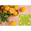32Pcs Lemon Disposable Paper Dessert Napkins, 6.5in