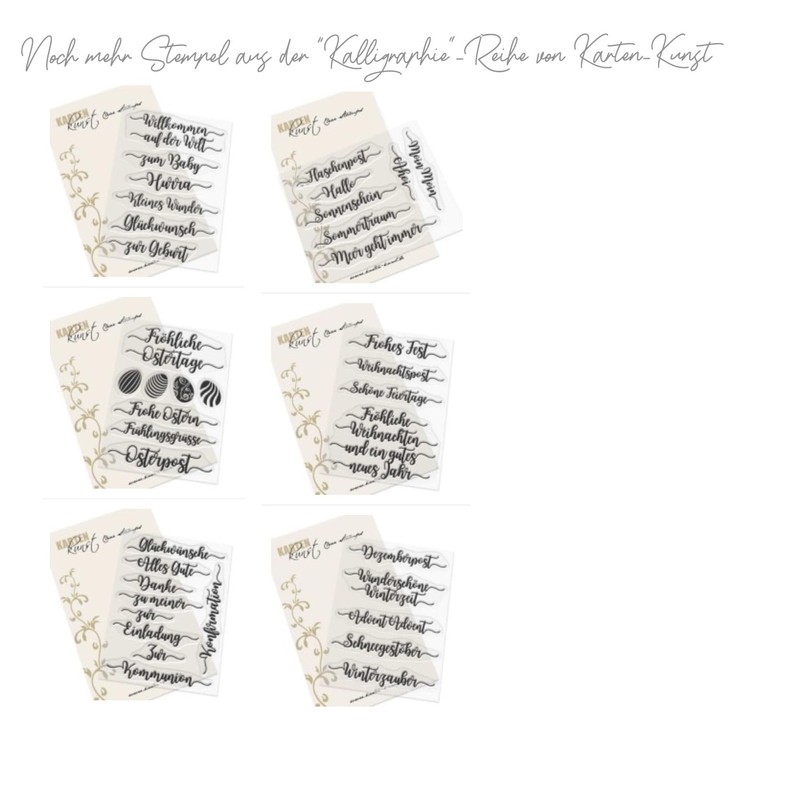 Clear Stamp Set Stamp Rubber Card Art - December Calligraphy