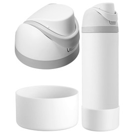 Replacement Lid for Owala Freesip, Replacement Parts Compatible with Owala Cup 24oz 32oz 40oz, Silicone Water Bottle Boot for Owala Freesip (Grey, 24 oz)