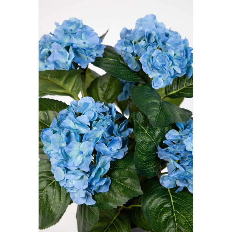 Hydrangea Bush Deluxe 42 cm Blue in Pot LM Artificial