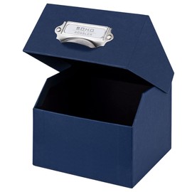 Rössler SOHO 165mm x 150mm A4 Photo Box with Handle and Index Holder - Navy Blue