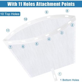 6570-398 Filter Net Bag for Jacuzzi, Hot Tub Mesh Skimmer with 11 Clip Holes (2014+ J-300, 2012+ J-400, 2015+ J-500 Series)