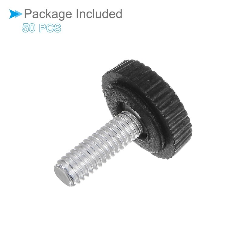 CoCud Thumb Screw Knurled Knobs, M4 x 12mm Male Thread,