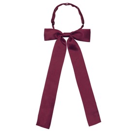 Mantieqingway Bow Ties for Women Pre-tied Adjustable Ribbon Girls Bowtie Uniform, School, Wedding, Cosplay, T-shirt Accessory (Wine Red)