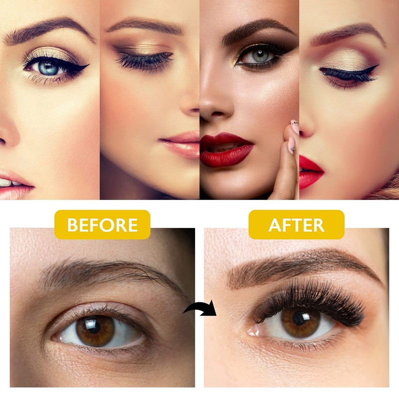 Magnetic Eyelashes without Eyeliner 4 Pairs Natural Look 3D Magnetic