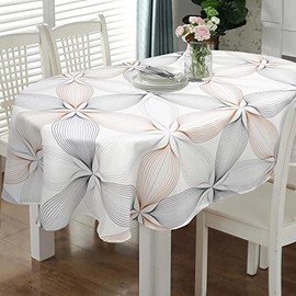 ZORKET Oval Tablecloth 60 x 102 Inch, Modern Geometric Tablecloth for Oval Table, Fabric Wrinkle Free Washable Waterproof Tablecloth Oval Table Cloth for Dining Room Table
