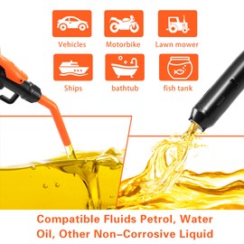 Portable Power Battery Pump, Battery Powered Siphon Fuel Transfer Pump, Universal Fit for Gasoline, Car, Portable Fuel Transfer Pump,Mechanical Fuel Pump