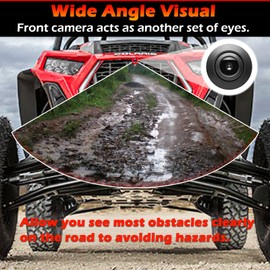 for Polaris RZR Ride Command HD Wide-Angle Waterproof Front Camera - Plug and Play for Factory Installed 7" Ride Command, Not Compatible with Pro XP Models
