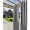Outdoor Curtains for Patio Waterproof Black White Vertical Line Indoor/Outdoor
