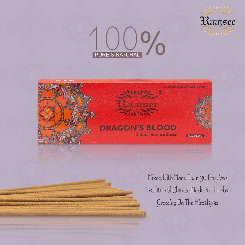 raajsee Incense Sticks Dragon Blood 100 gm Pack-100% Pure Organic