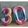 40 Inch Giant Foil Balloons Gradient Color Number Ballons Rainbow