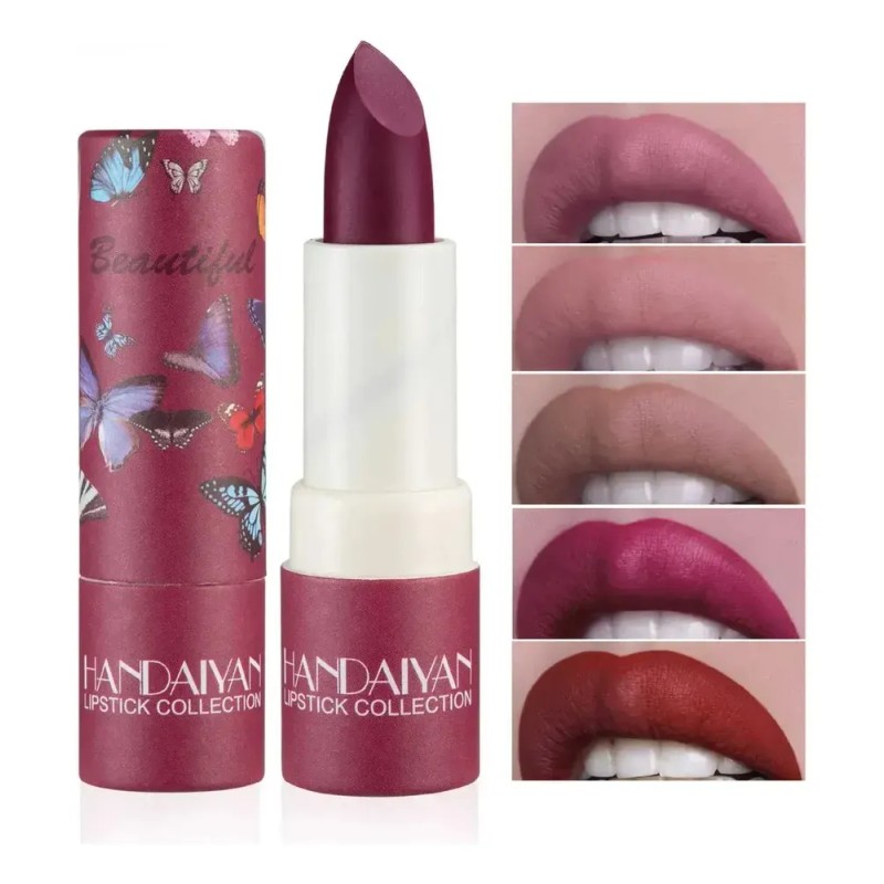 D Kit De 3 Barras Labiales Mate Tubo Paper Duradero