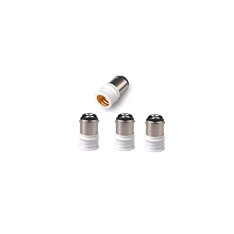 ShuoHui Pack of 4 B15/BA15D to E14 Adaptor Lamp Holder