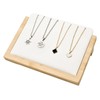Enorteen Bamboo Jewelry Display Stand Multiple Earrings Necklace Display Stand
