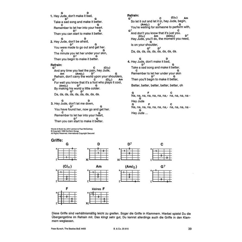 Peter Bursch Beatles für Gitarre, Bd.1, mit CD: Revised Edition