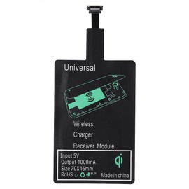 Charging Current Wireless Charger Receiver,500-1000mA,>70% Conversion Rate Qi Receiver,Fast Heat Dissipation,Portable,Fast Charging(Micro usb)