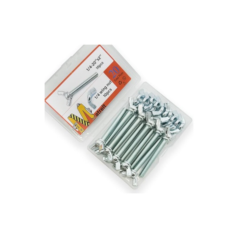Kit de 20 piezas de tuercas de mariposa y pernos