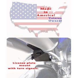 Fender Eliminator Kit fits Yamaha 07-08 R1 with LED turn signals, SS sportbike motorcycle license plate mount with tag light by Bikelitez