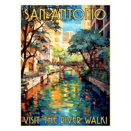 R and R Imports San Antonio Texas Souvenir Vintage Travel Poster 16x24-Inch