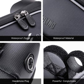 Bike Phone Frame Bag - Bicycle Phone Mount Bag, Shake-Proof Bike Front Frame Bag,Fits 6.5" Phone