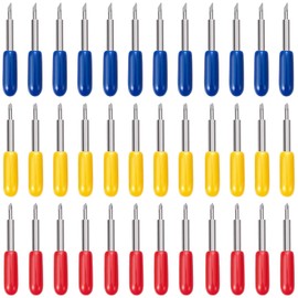 iTYOOS Pack of 36 Grade Blades for Roland Plotter Vinyl Cutter Plotter Cutting Blades Lettering Replacement Blades for Cricut Explore Air 2 / Air 3 / Maker Expression 30/45/60 Degrees