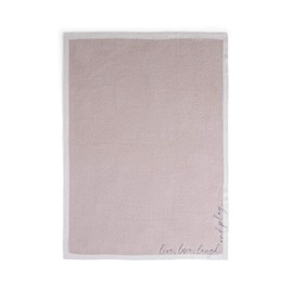 Barefoot Dreams CozyChic Inspiration Embroidered Blanket Live Every Moment in The Sunshine, Decorative Throw Blanket, Super Soft, Lightweight Blanket, Soothing-45”x60”, Rose Mist/Sunshine