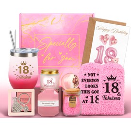 18th Birthday Gifts for Girls, 18 Year Old Girl Birthday Gifts Unique Fabulous 18th Birthday Decorations for Girls Happy 18th Birthday Gifts for Her, Daughter, Niece, Granddaughter, Sister, Bestie