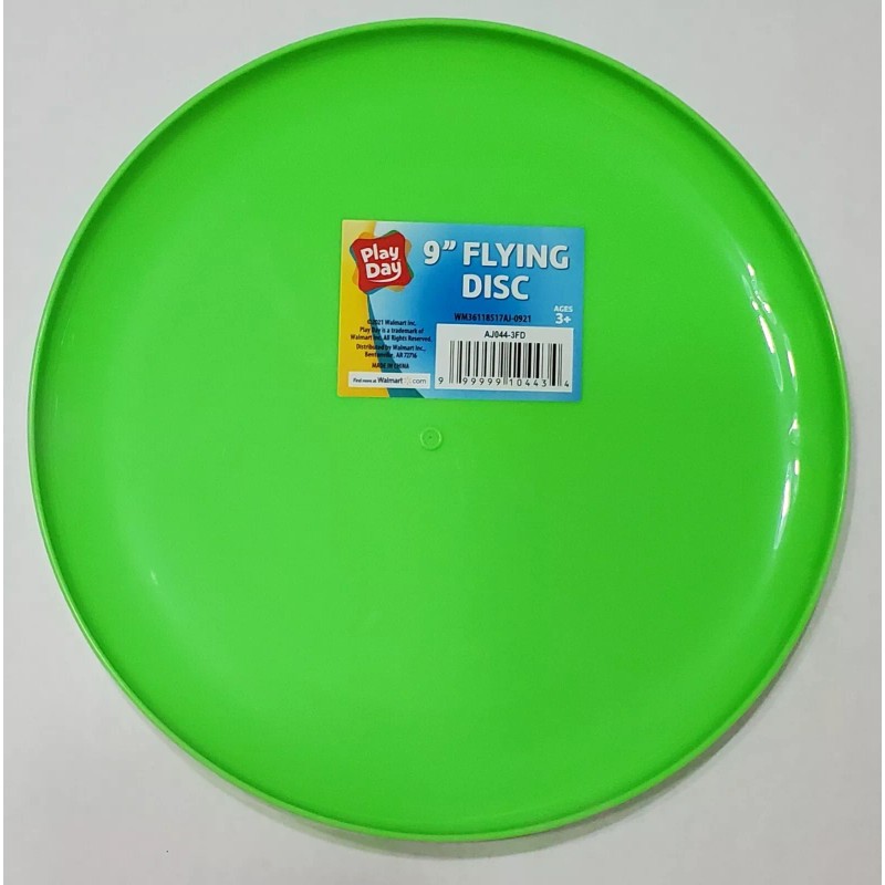 Play Day Green Frisbee 9” Flying Disc Pet Play Day