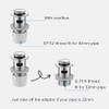 Decaura Overflow Bathroom Basin Push Pop Up Plug Waste Drain
