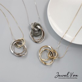 Jewel VOX Necklace, Nickel-Free, Oval, Long Necklace, Metal Allergy-Friendly, Stylish, Adult, Simple
