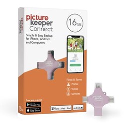 Picture Keeper Connect Photo & Video USB Flash Drive for Apple, Android, & PC Devices, 16GB Thumb Drive