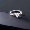 Gem Stone King 925 Sterling Silver and 10K Rose Gold
