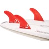 DORSAL Surfboard Fins Thruster 3 Set Future Compatible Medium Red