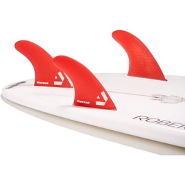 DORSAL Surfboard Fins Thruster 3 Set Future Compatible Medium Red