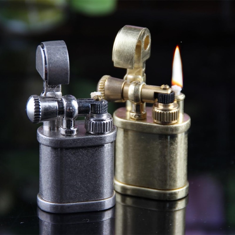 Mini Kerosene Lighter Creative Retro Old-Fashioned Grinding Wheel Lighter Men's