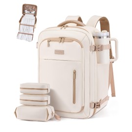 LOVEVOOK Travel Backpack for Women Men with Garment Bag, 50L Carry on Backpack as TSA Personal Item Flight Approved, Luggage Daypack Fits 17.3" Laptop, Overnight Business Weekender Travel Essential