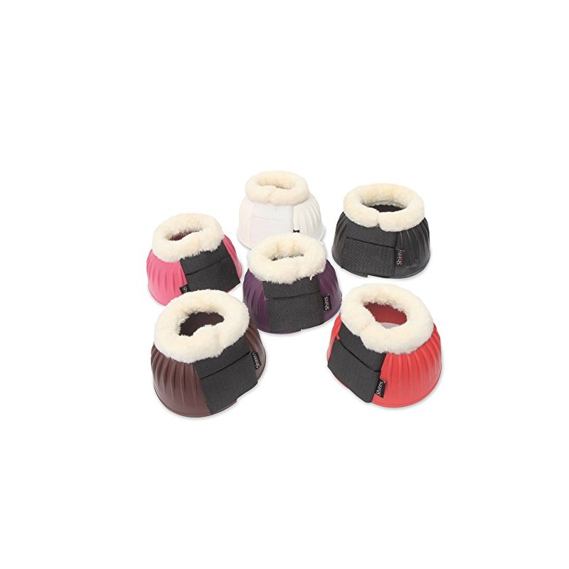 Shires OverReach Boots Fur Trim Red Cob