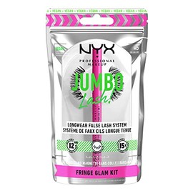 NYX PROFESSIONAL MAKEUP Jumbo Lash! Vegan False Eyelashes Kit with 2-in-1 Eyeliner Adhesive, Up to 12HR Wear, Reusable Fake Lashes - Fringe Glam Kit | NYX PROFESSIONAL MAKEUP