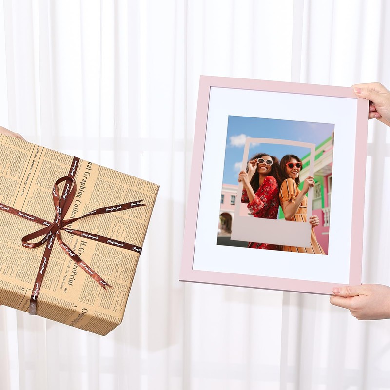 Vittanly 8x10 Picture Frame, Engineered Wood with Shatter Resistant Plexiglass,