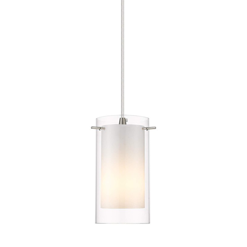 AKEZON Modern Glass Pendant Light 2 Pack, Adjustable Hanging Pendant