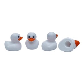 Rubber Duck Valve Stem Cap Set - Multiple Colors (White)