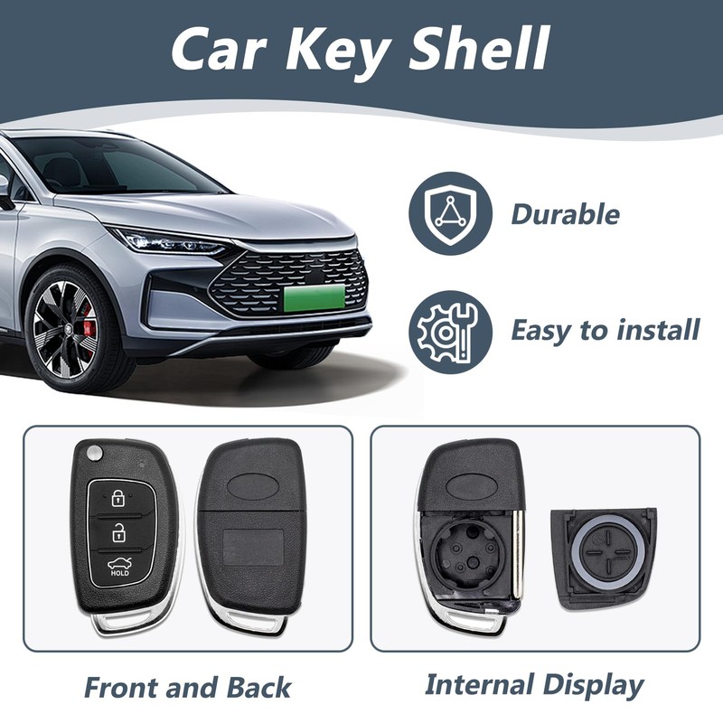 Hyundai Car Key Case for Hyundai i20, i30, ix20, ix35,
