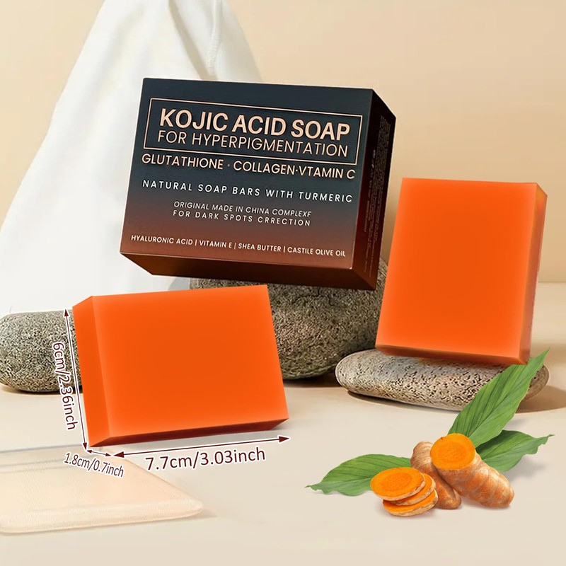 Natural Skin Whitening Soap, Kojic Acid Soap & Turmeric Soap
