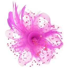 DRESHOW Headbands Mesh Feathers and Fork Clip Cocktail Party Tee Hats for Women -