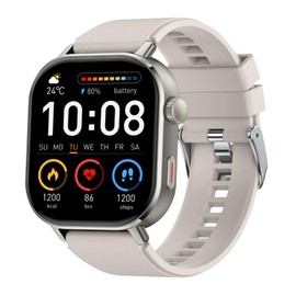 Smart Watch(Answer/Make Call), 2.06"AMOLED Display Smartwatch GPS, Compass, 5 ATM Water-Resistance, Heart Rate/Sleep Monitor /Stress Pedometer, 110+ Sports Mode, Fitness Watch for Android/iOS Gray