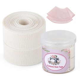 10 Yards Fishbone Tape for Sewing Banroll Tape for Sewing Narrow Hem Sewing Accessories Rolled Hem Tape for Chiffon or Delicate Fabrics Fishbone Boning Lining Seam Guide for Hemming Tool 3.5CM Width